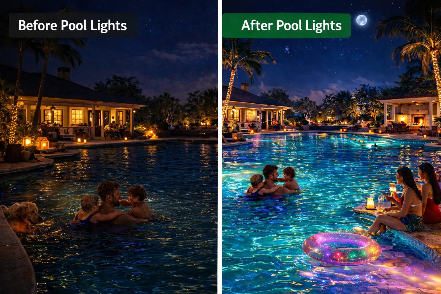 Elevate Your Nighttime Oasis: Why Every Home Needs a Lighted Swimming Pool