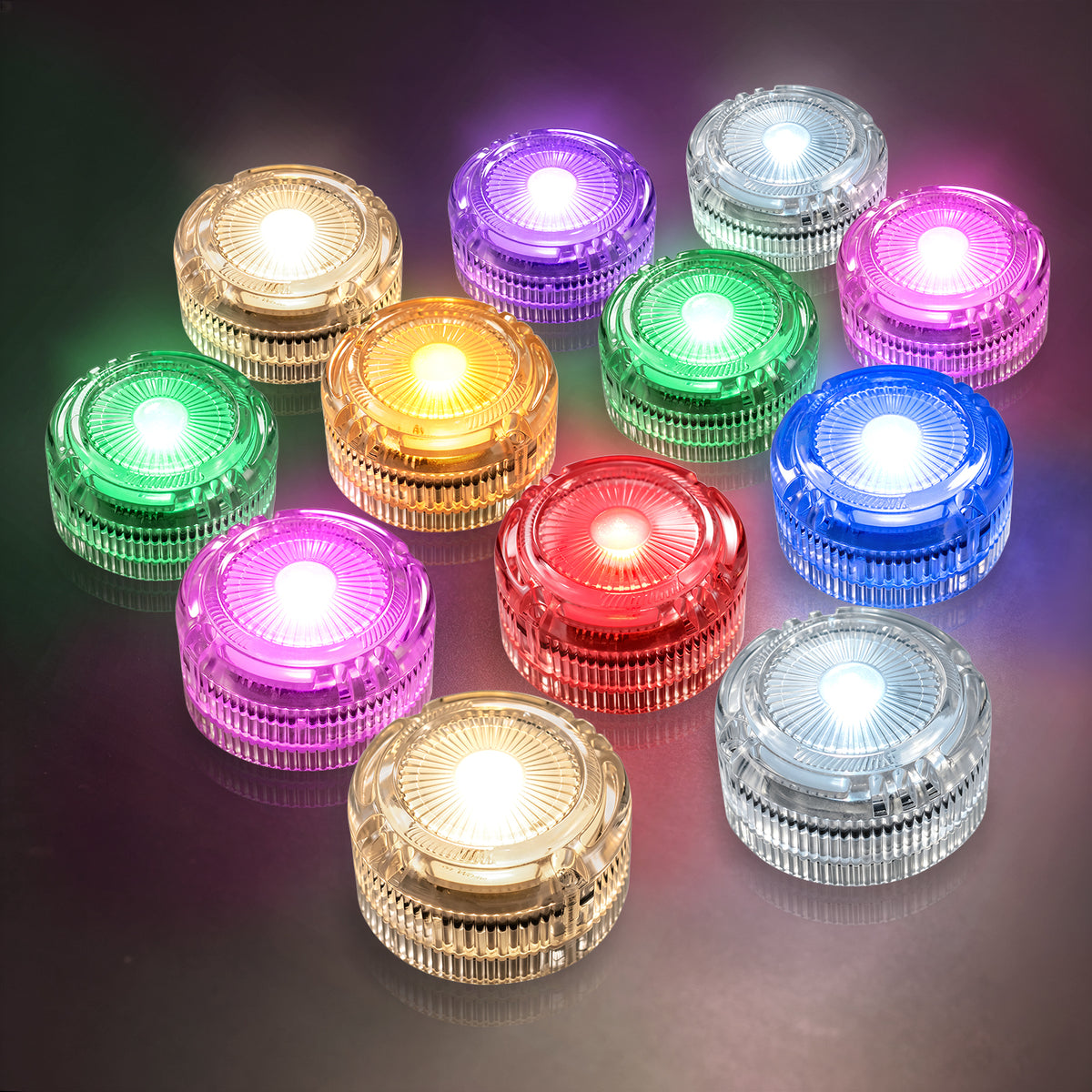 Submersible LED Lights (RGB) - Waterproof & Magnetic for Pool, Hot Tub