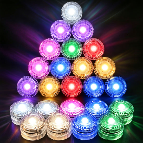 Submersible LED Lights (RGB) - Waterproof & Magnetic for Pool, Hot Tub