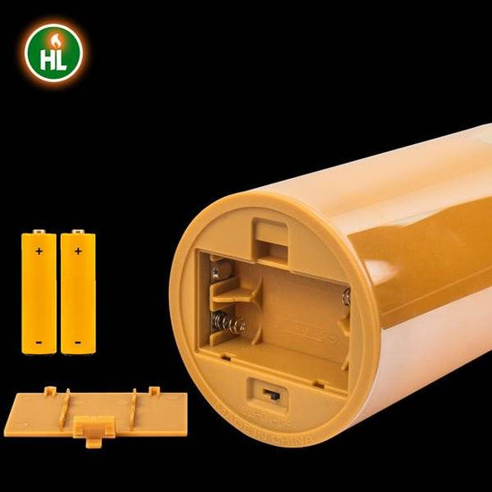 HL Gold Glass Flameless Candles - Realistic Wax Appearance, 3-Pack for Parties, Weddings, and Holiday Table Decorations