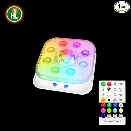 HL Pool Lights - LED Pool Lights, Underwater RGB Spotlights for Above-Ground and In-Ground Pools, Hot Tubs, Ponds, and Fountain Decorations