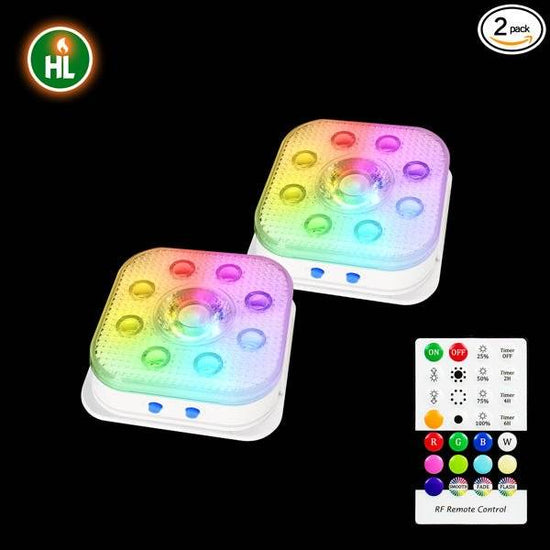 HL Pool Lights - LED Pool Lights, Underwater RGB Spotlights for Above-Ground and In-Ground Pools, Hot Tubs, Ponds, and Fountain Decorations