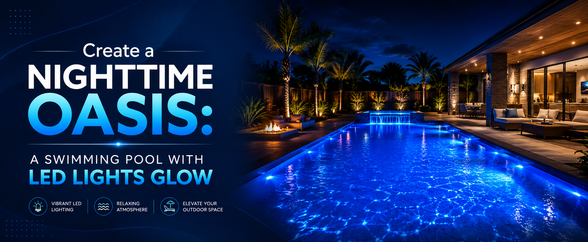 Create a Nighttime Oasis: A Swimming Pool with LED Lights Glow