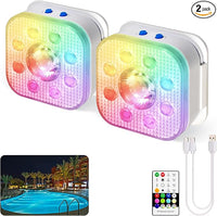 HL Pool Lights, Underwater RGB Spotlights, Suitable for Above-Ground/In-Ground Pools, Hot Tubs, Ponds, and Fountain Decorations - happinesslight store
