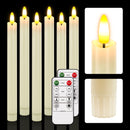 HL Plastic Flameless Taper Candles 6-Pack - Battery Operated Light Candles for Halloween & Christmas Home Decor - happinesslight store