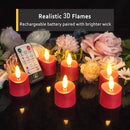 HL Waterproof Rechargeable Tea Candles - 12-Piece Set for Home Halloween and Christmas Decorations - happinesslight store