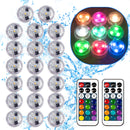 Submersible Led Lights，Enchanted Waterproof LED Discs | Transform Your Pool or Fountain with 16 Colors（RGB） & Timer - Happinesslight