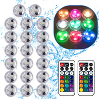 Submersible Led Lights，Enchanted Waterproof LED Discs | Transform Your Pool or Fountain with 16 Colors（RGB） & Timer - Happinesslight