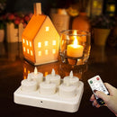 HL Flame-Free Candle Set with Remote Control and Charging Base, 6/12-Pack Rechargeable Battery-Powered Tea Candles - happinesslight store