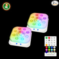 HL Poolbeleuchtung, Unterwasser-RGB-Scheinwerfer, geeignet für oberirdische/eingelassene Pools, Whirlpools, Teiche und Brunnendekorationen