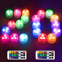 Submersible Led Lights，Enchanted Waterproof LED Discs | Transform Your Pool or Fountain with 16 Colors（RGB） & Timer - Happinesslight