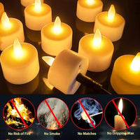 HL Flame-Free Tea Candles with Remote Control and Charging Base - 6/12-Pack for Wedding, Home, and Party Decorations - Happinesslight