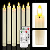 HL Plastic Flameless Taper Candles - 6-Pack for Halloween & Christmas Home Decor - Happinesslight