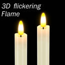 HL Plastic Flameless Taper Candles - 6-Pack for Halloween & Christmas Home Decor - Happinesslight
