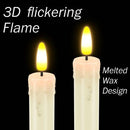 HL Plastic Flameless Taper Candles - 6-Pack for Halloween & Christmas Home Decor - Happinesslight