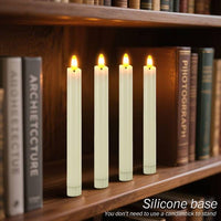 HL Plastic Flameless Taper Candles - 6-Pack for Halloween & Christmas Home Decor - Happinesslight