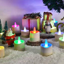 HL Rechargeable Outdoor Tea Lights - Vibrant RGB Candles Set for Halloween, Christmas Parties & Home Decor (6/12-Pack) - Happinesslight