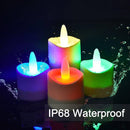 HL Rechargeable Outdoor Tea Lights - Vibrant RGB Candles Set for Halloween, Christmas Parties & Home Decor (6/12-Pack) - Happinesslight