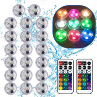 Submersible Led Lights，Enchanted Waterproof LED Discs | Transform Your Pool or Fountain with 16 Colors（RGB） & Timer - Happinesslight