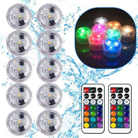 Submersible Led Lights，Enchanted Waterproof LED Discs | Transform Your Pool or Fountain with 16 Colors（RGB） & Timer - Happinesslight