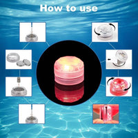 Submersible Led Lights，Enchanted Waterproof LED Discs | Transform Your Pool or Fountain with 16 Colors（RGB） & Timer - Happinesslight