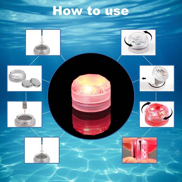 Submersible Led Lights，Enchanted Waterproof LED Discs | Transform Your Pool or Fountain with 16 Colors（RGB） & Timer - Happinesslight