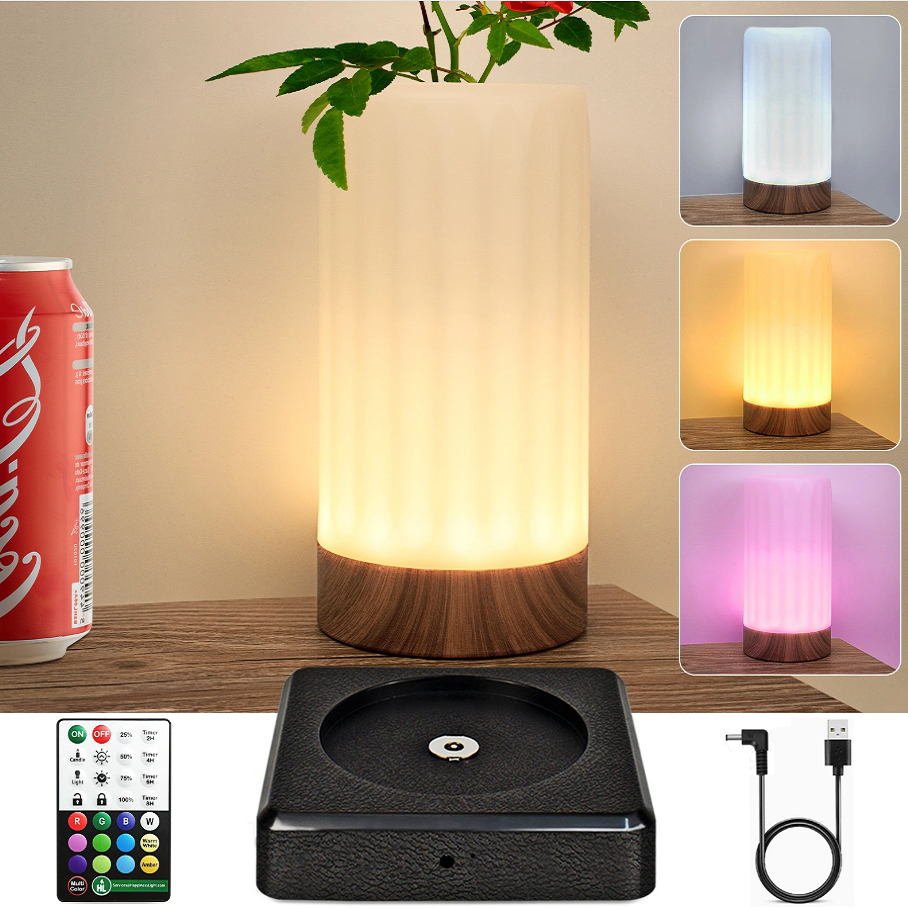 Center Hollow Rechargeable LED Table lamp Multi-Color Changing Light